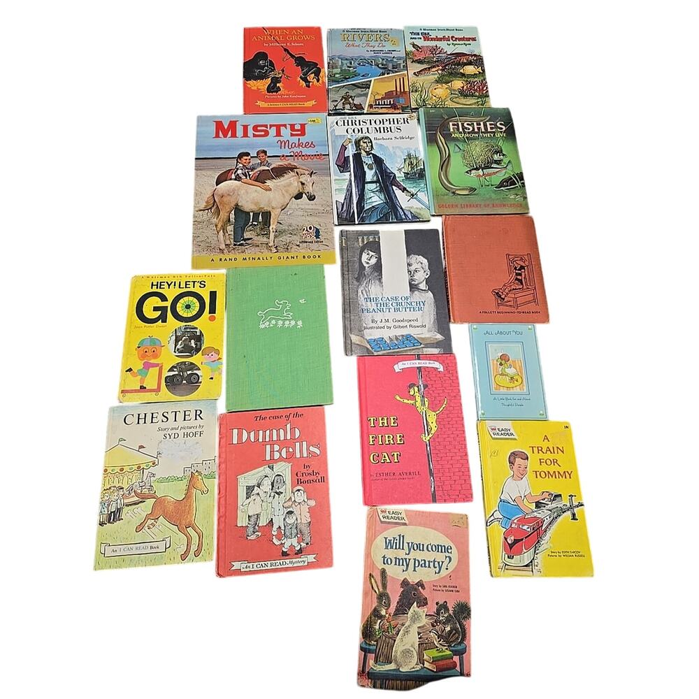 Lot of 16 Vintage Mixed Authors Read Along Hardcover Children's‎ Story Books